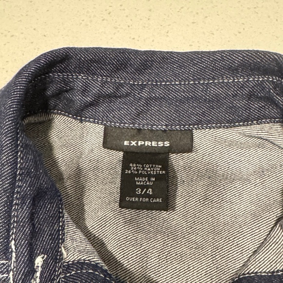 Express Denim Button-Up Dress - Picture 2 of 4